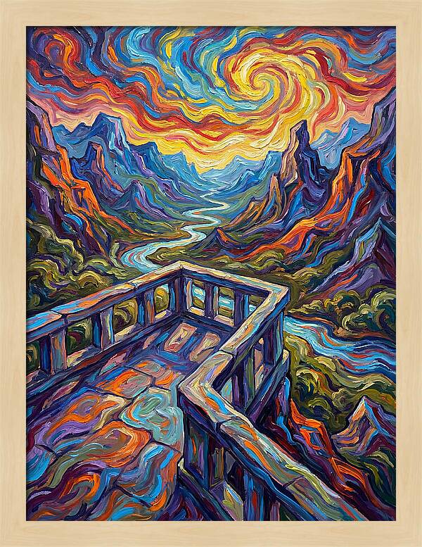 Scenic Overlook At Dusk