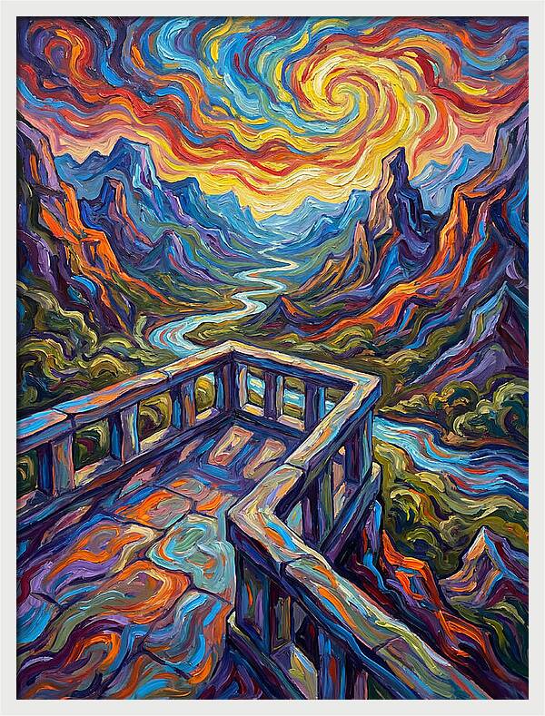 Scenic Overlook At Dusk