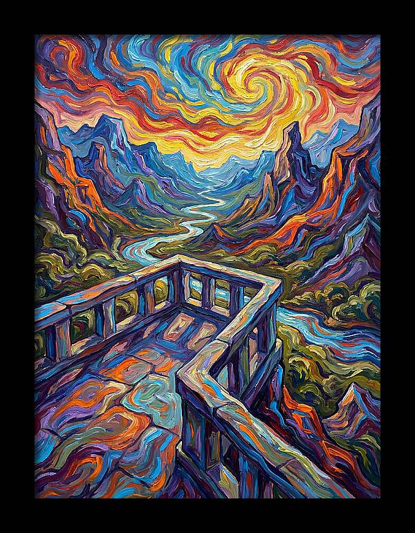Scenic Overlook At Dusk