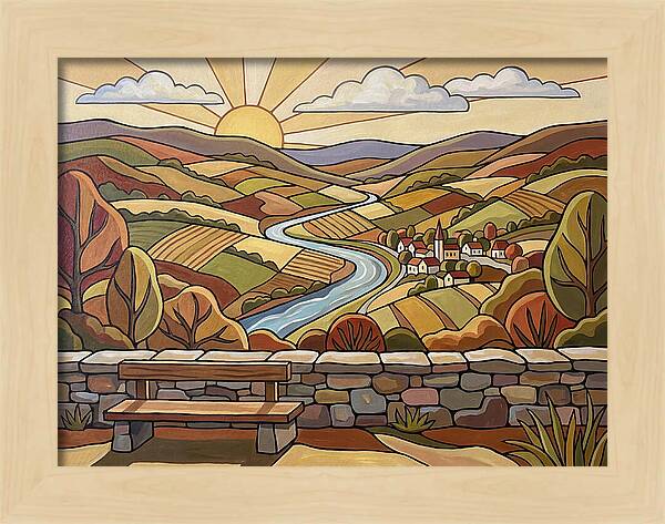 Scenic Overlook At Sunset