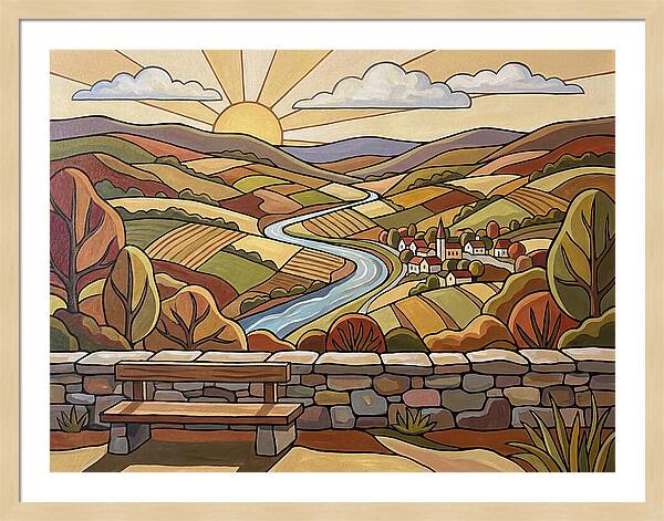 Scenic Overlook At Sunset