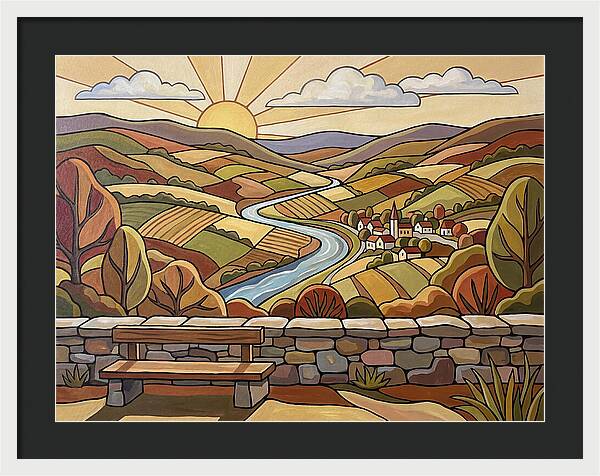 Scenic Overlook At Sunset