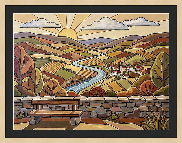Scenic Overlook At Sunset