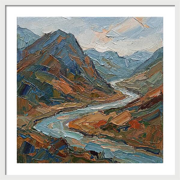 Scenic Overlook In Palette Knife Style