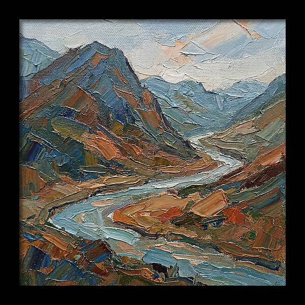 Scenic Overlook In Palette Knife Style