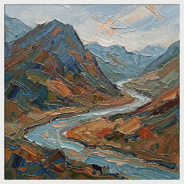 Scenic Overlook In Palette Knife Style