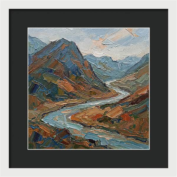 Scenic Overlook In Palette Knife Style