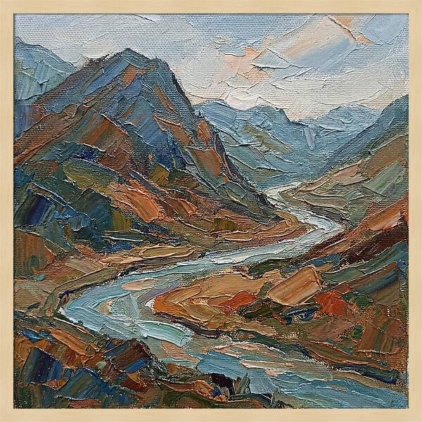 Scenic Overlook In Palette Knife Style