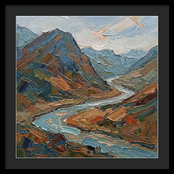 Scenic Overlook In Palette Knife Style