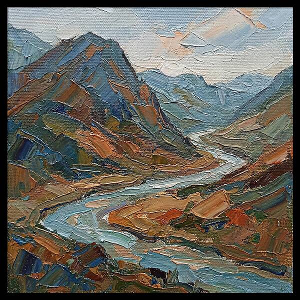 Scenic Overlook In Palette Knife Style