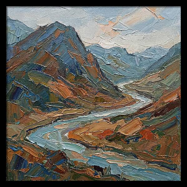 Scenic Overlook In Palette Knife Style