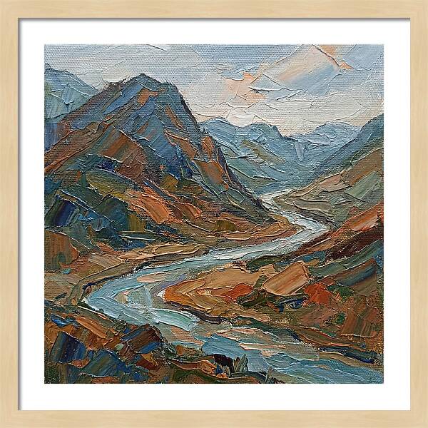 Scenic Overlook In Palette Knife Style