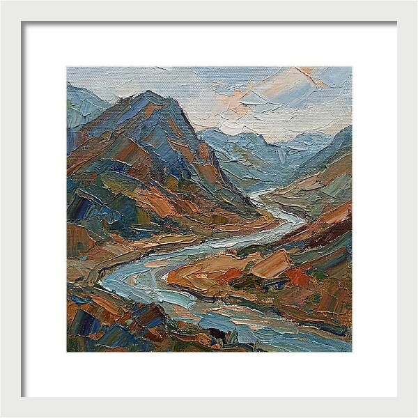 Scenic Overlook In Palette Knife Style