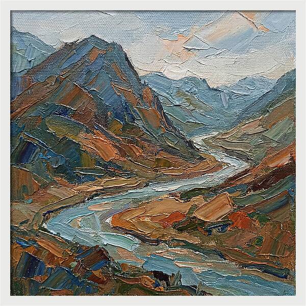 Scenic Overlook In Palette Knife Style