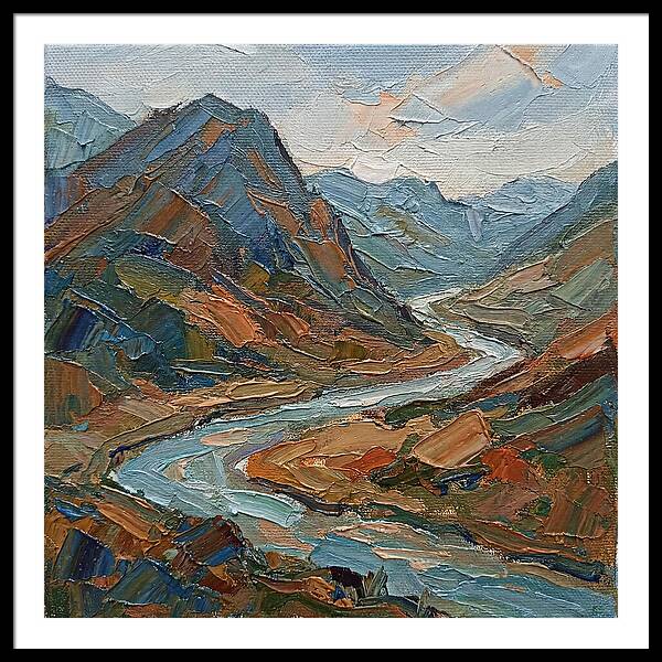 Scenic Overlook In Palette Knife Style