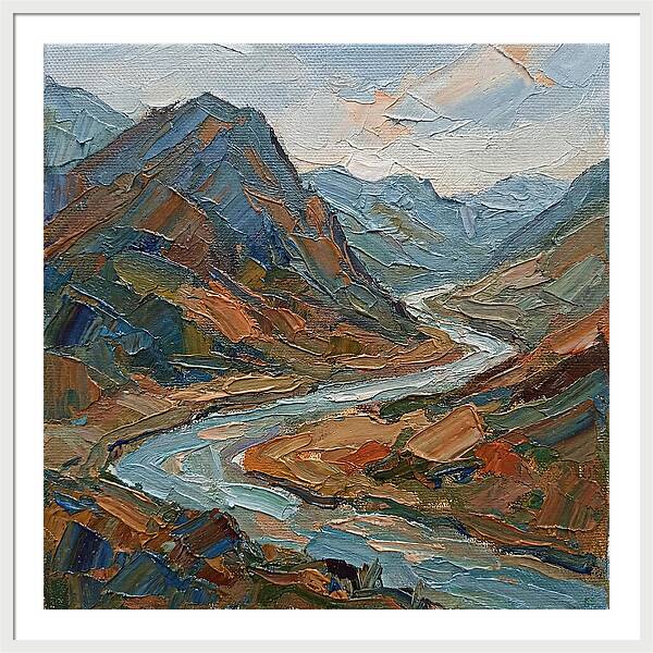Scenic Overlook In Palette Knife Style