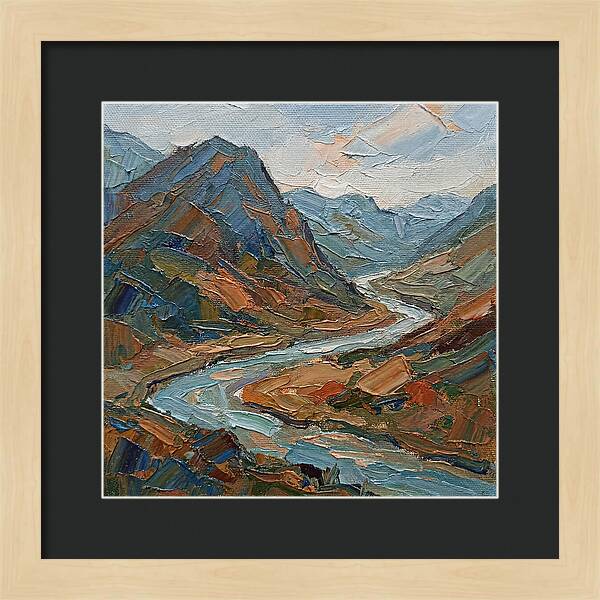 Scenic Overlook In Palette Knife Style