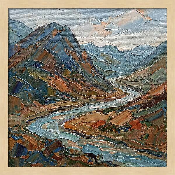 Scenic Overlook In Palette Knife Style