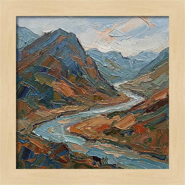 Scenic Overlook In Palette Knife Style