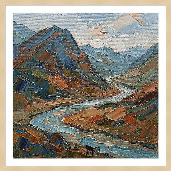 Scenic Overlook In Palette Knife Style