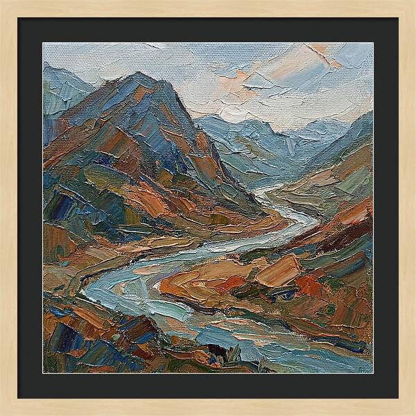 Scenic Overlook In Palette Knife Style