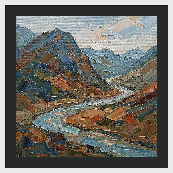 Scenic Overlook In Palette Knife Style