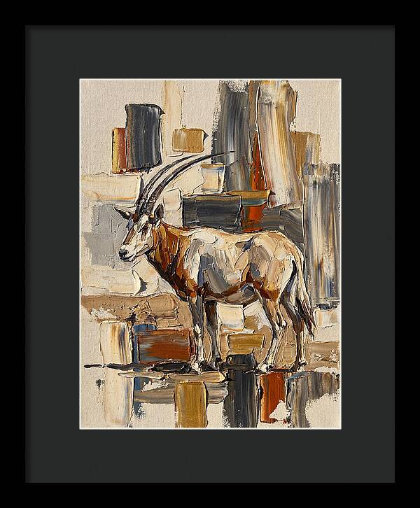 Scimitar Oryx In Abstract Landscape