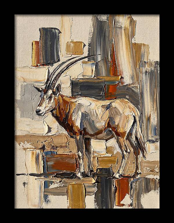 Scimitar Oryx In Abstract Landscape