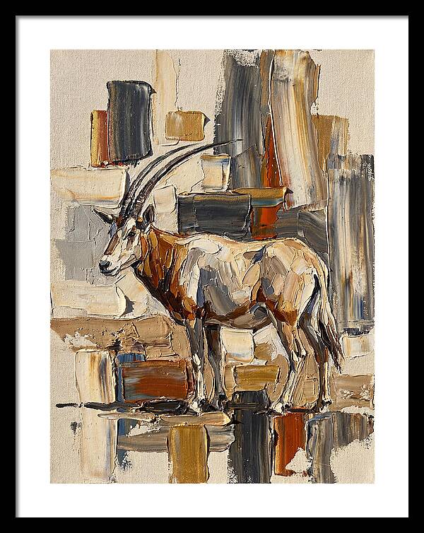 Scimitar Oryx In Abstract Landscape