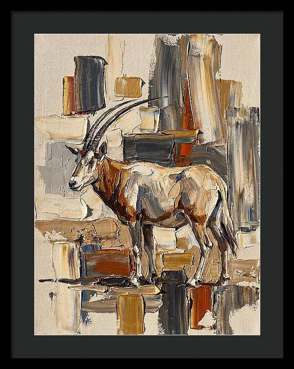 Scimitar Oryx In Abstract Landscape