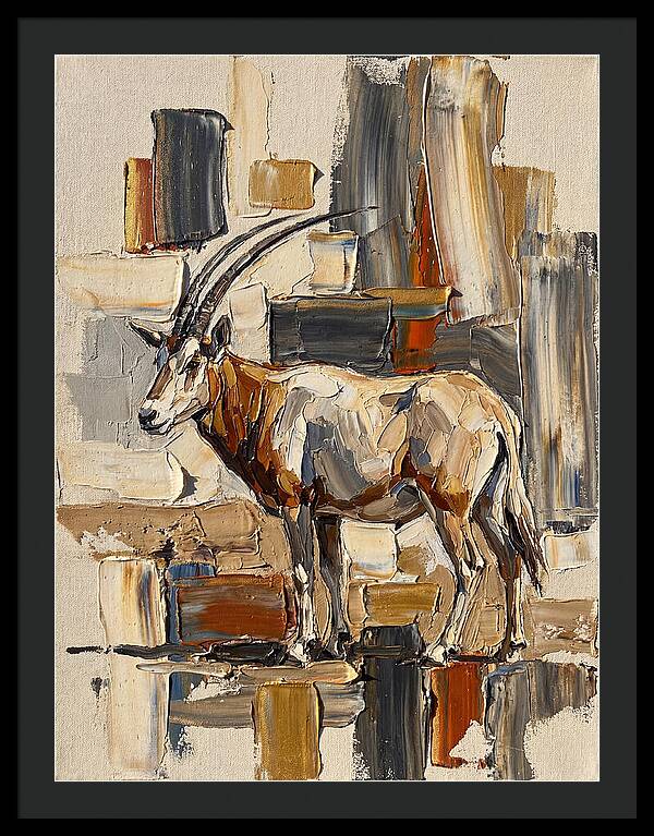 Scimitar Oryx In Abstract Landscape