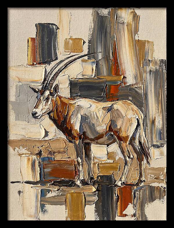 Scimitar Oryx In Abstract Landscape