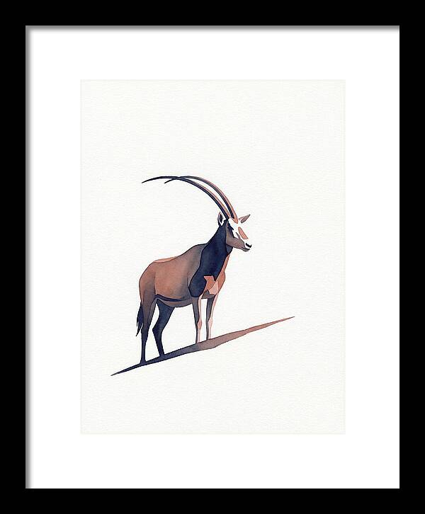 Scimitar Oryx In Minimalist Style