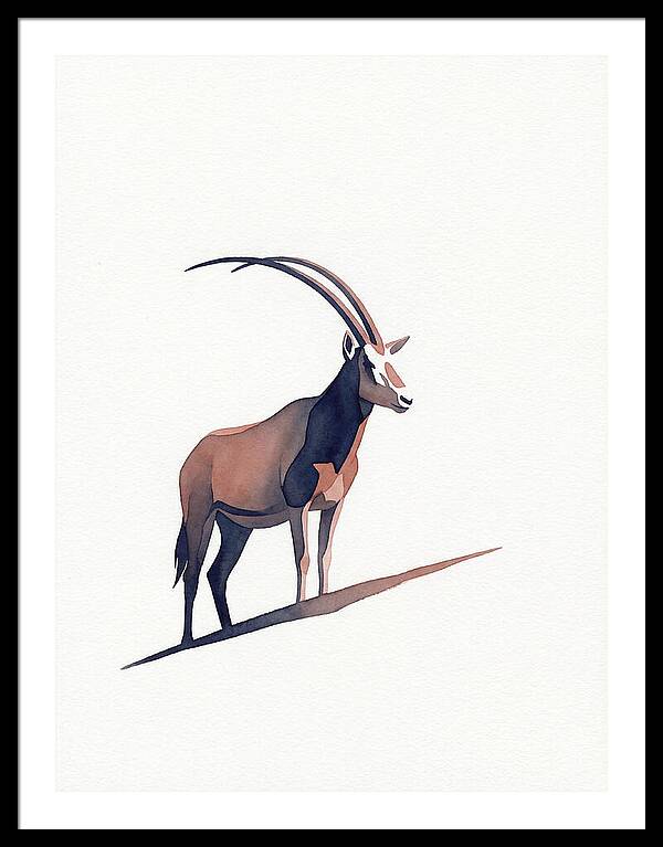 Scimitar Oryx In Minimalist Style