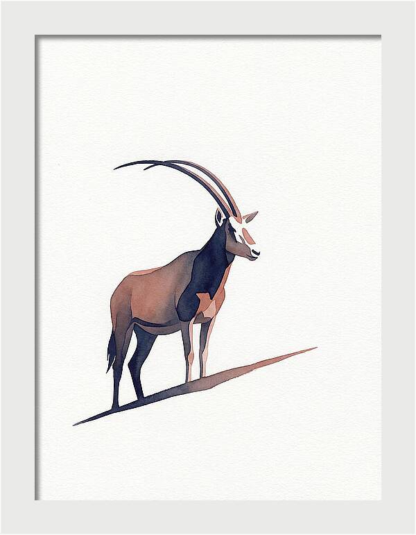 Scimitar Oryx In Minimalist Style