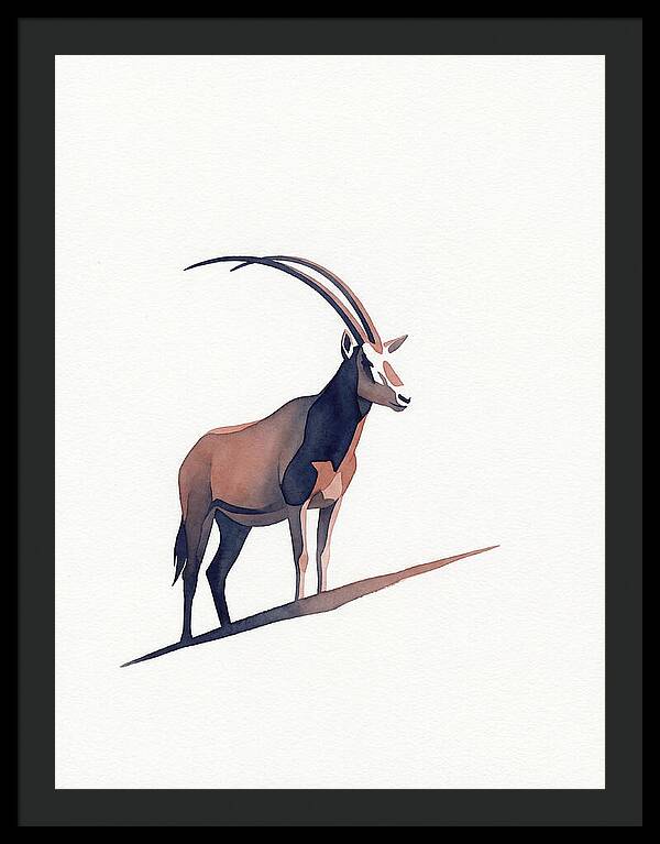 Scimitar Oryx In Minimalist Style