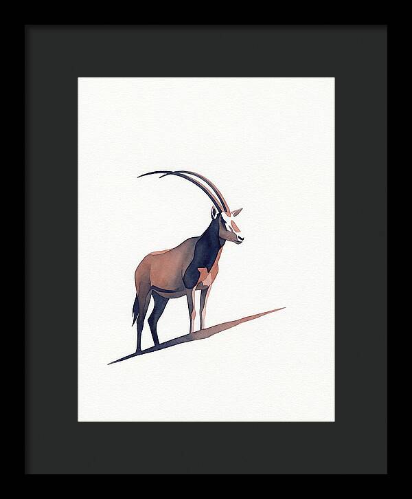 Scimitar Oryx In Minimalist Style