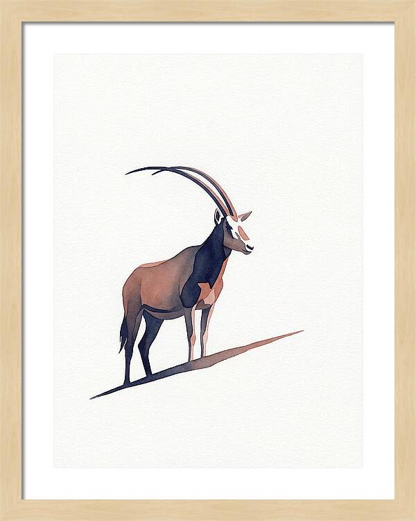 Scimitar Oryx In Minimalist Style
