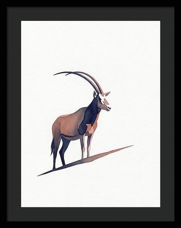 Scimitar Oryx In Minimalist Style