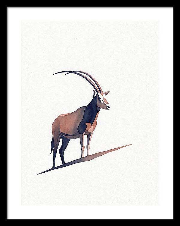 Scimitar Oryx In Minimalist Style