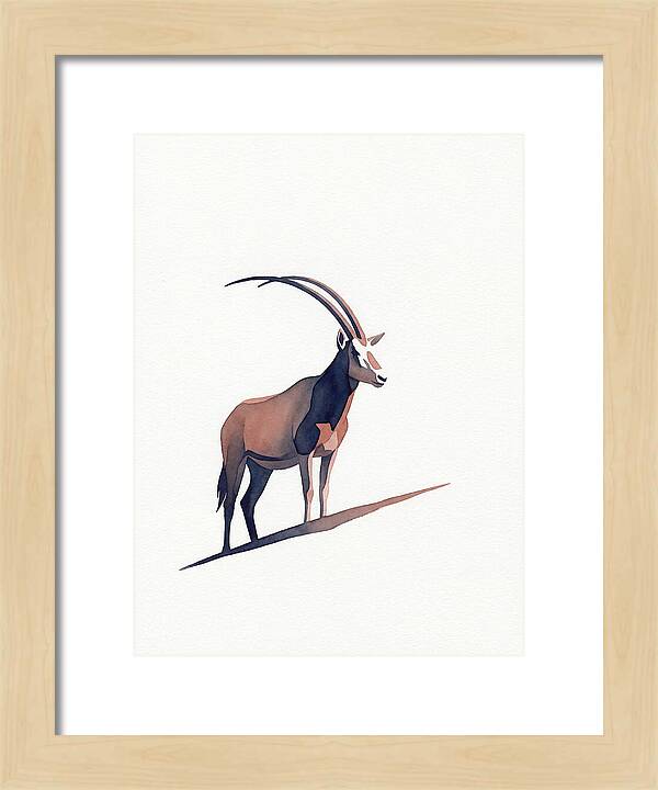 Scimitar Oryx In Minimalist Style
