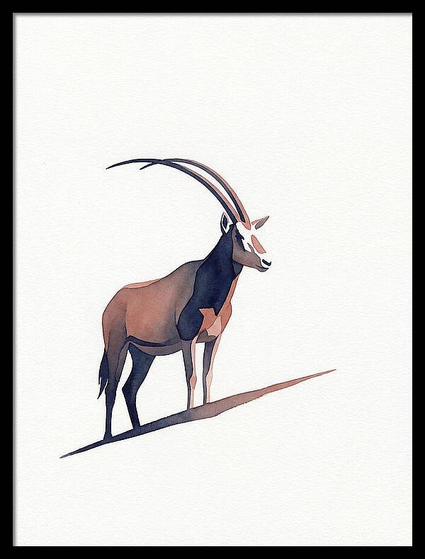 Scimitar Oryx In Minimalist Style