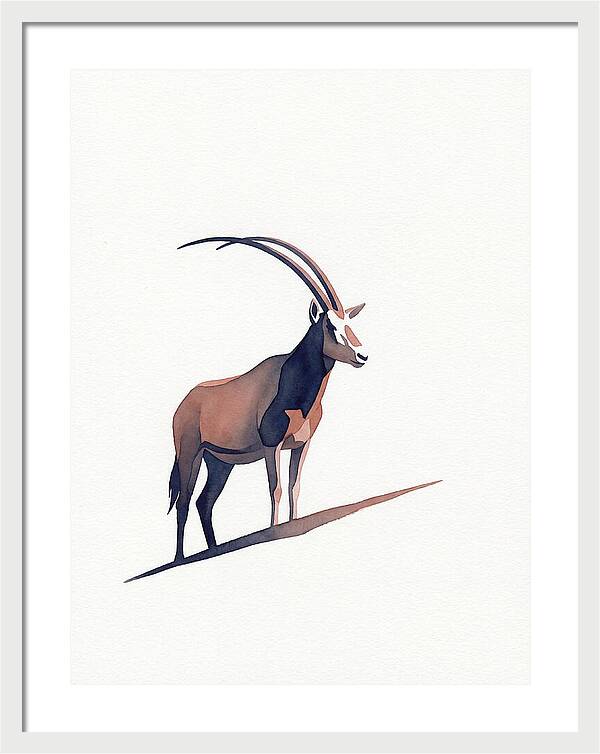Scimitar Oryx In Minimalist Style