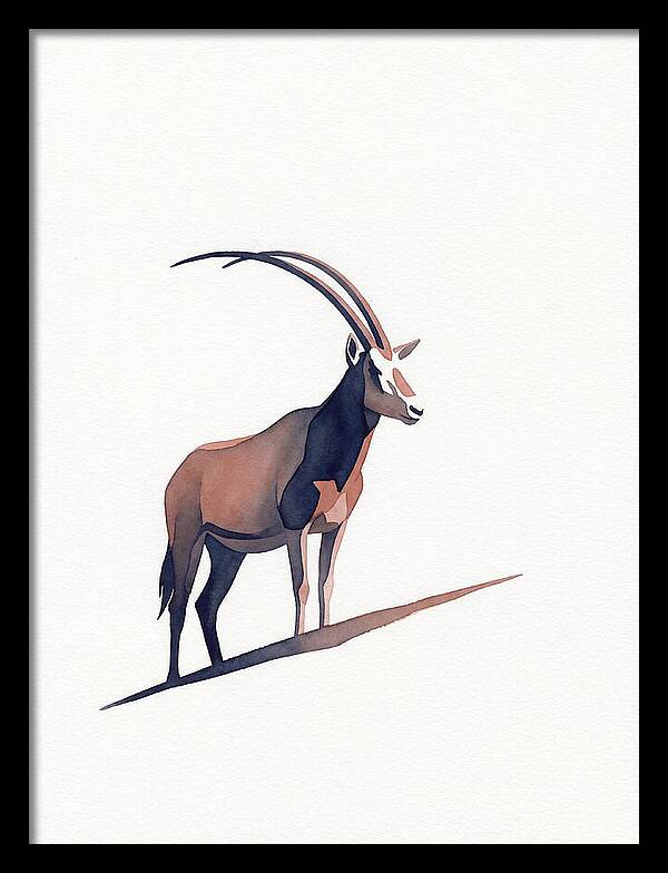 Scimitar Oryx In Minimalist Style