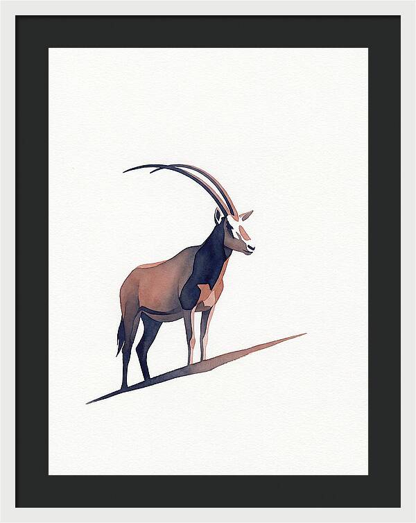 Scimitar Oryx In Minimalist Style