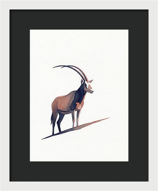 Scimitar Oryx In Minimalist Style