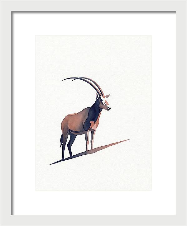 Scimitar Oryx In Minimalist Style