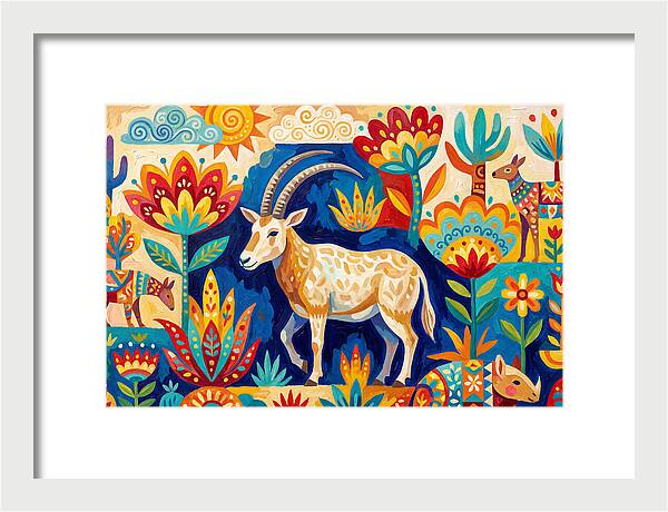 Scimitar Oryx In Vibrant Landscape