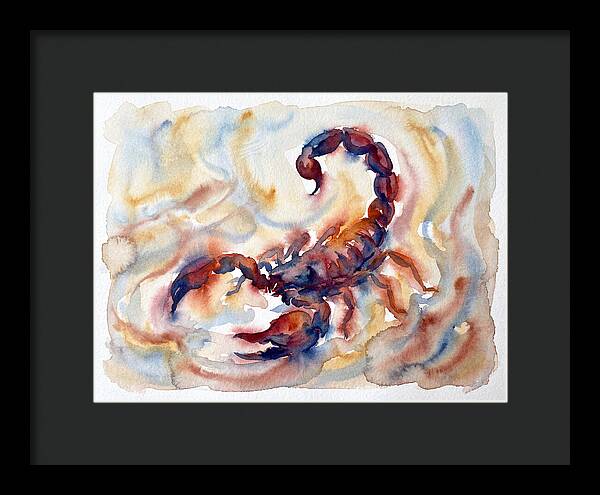 Scorpion Watercolor Elegance