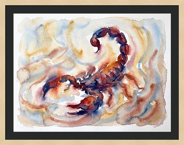 Scorpion Watercolor Elegance